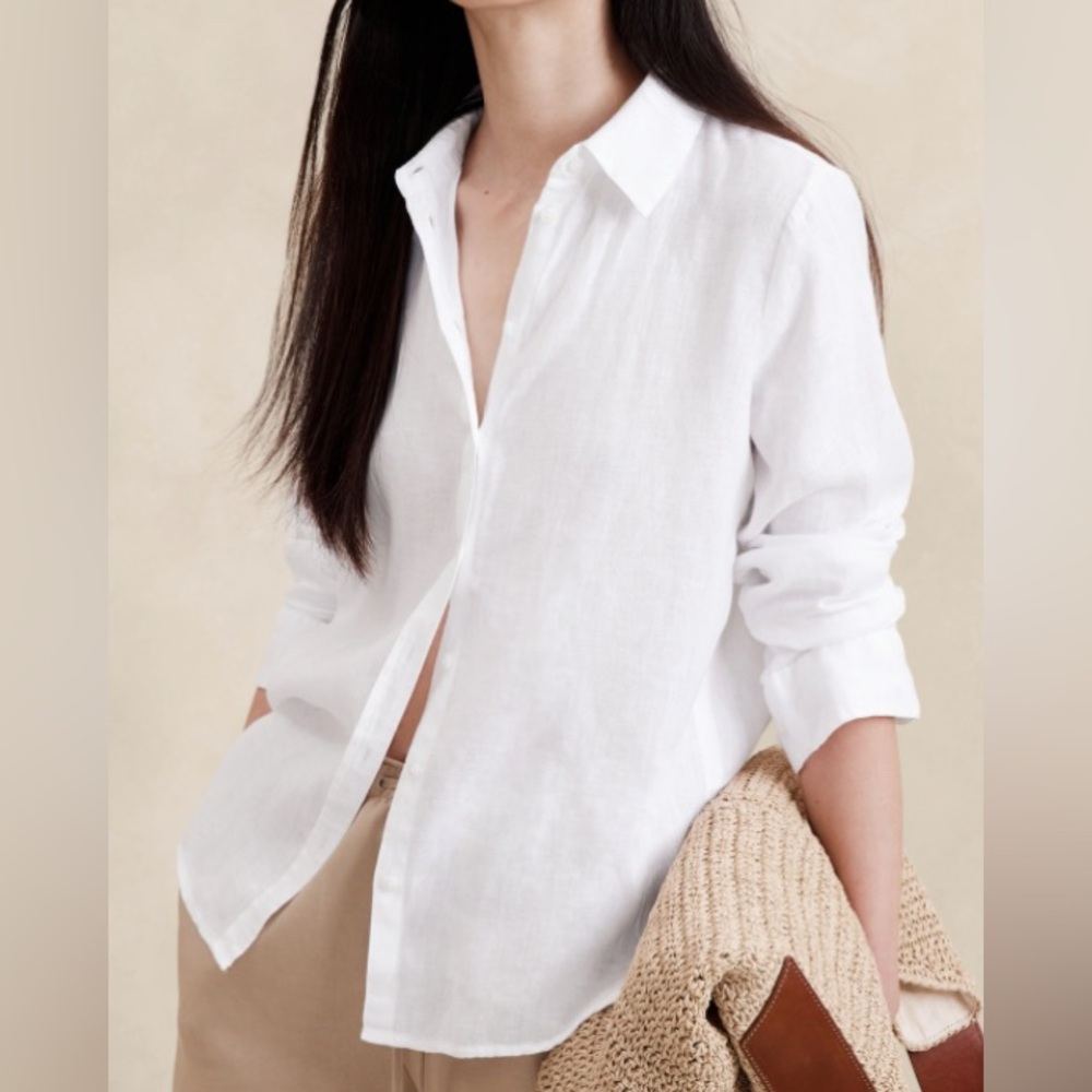 NWT Banana Republic - The Perfect Linen Shirt